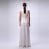 Maxi Dress with Handmade 3D Floral Appliqué