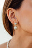 Night Out Dangle Drop Golden Glass Pearl Earring