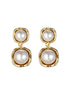 Night Out Dangle Drop Golden Glass Pearl Earring