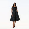 Off The Shoulder Rossette Fit & Flare Dress - Cenia New York
