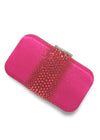 Ella Hot Pink Crystal Clutch