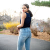Scalloped Embroidered Eyelet Hem Capris - Cenia New York