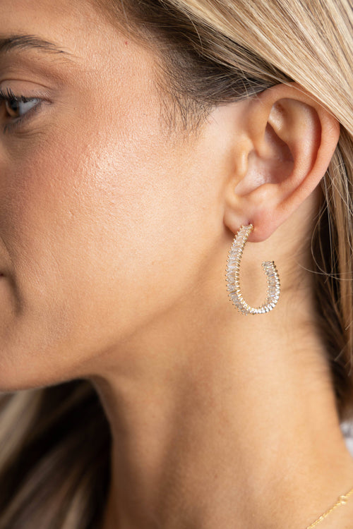 Hazel CZ Hoop