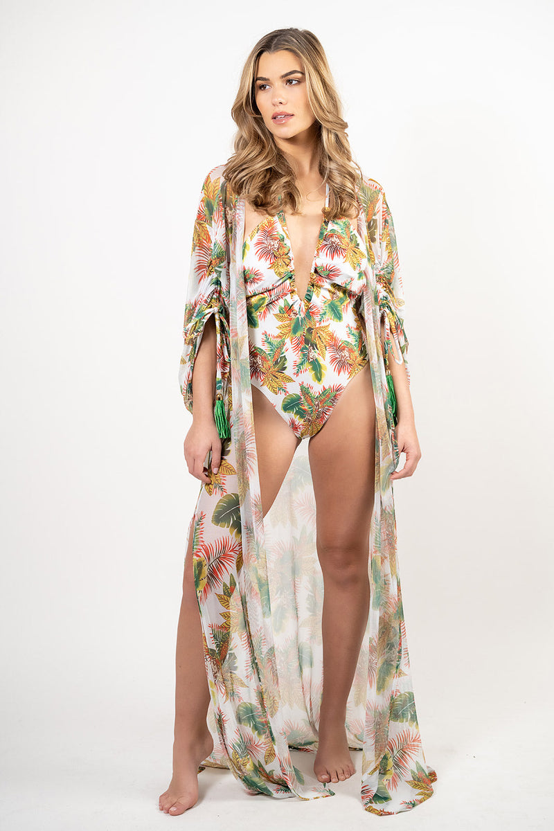 Rouched Sleeves Coverup - Cenia New York