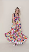 Sunburst Pleated Trapeze Maxi