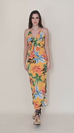 Ruffle Front Halter Dress