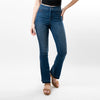 This trendy bootcut is made to enhance your curves and enlongate your legs giving you the look of a more stylized figure no matter what size. With just the right amount of flare to achieve a chic look whether you wear it with heels or flats. Made in two gorgeus washes, with an undone hem that creates a beautiful ombre effect, this Convi is a must have!