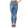 Light Wash Blue Ankle Length Jeans Basic Signature Style - Ceniajeans