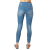 Light Wash Blue Ankle Length Jeans Basic Signature Style - Ceniajeans