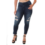 Ripped Leg Jeans Denim Fashion Style - Ceniajeans