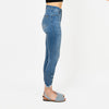 Pearl Beaded Distressed Hem Capris - Ceniajeans