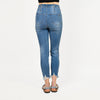 Pearl Beaded Distressed Hem Capris - Ceniajeans