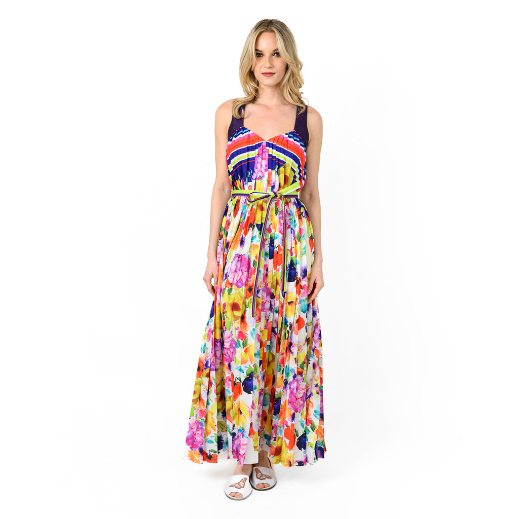 Sunburst Pleated Trapeze Maxi – Cenia New York