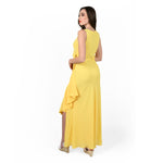 Asymmetric Flounced Wrap Dress - Cenia New York