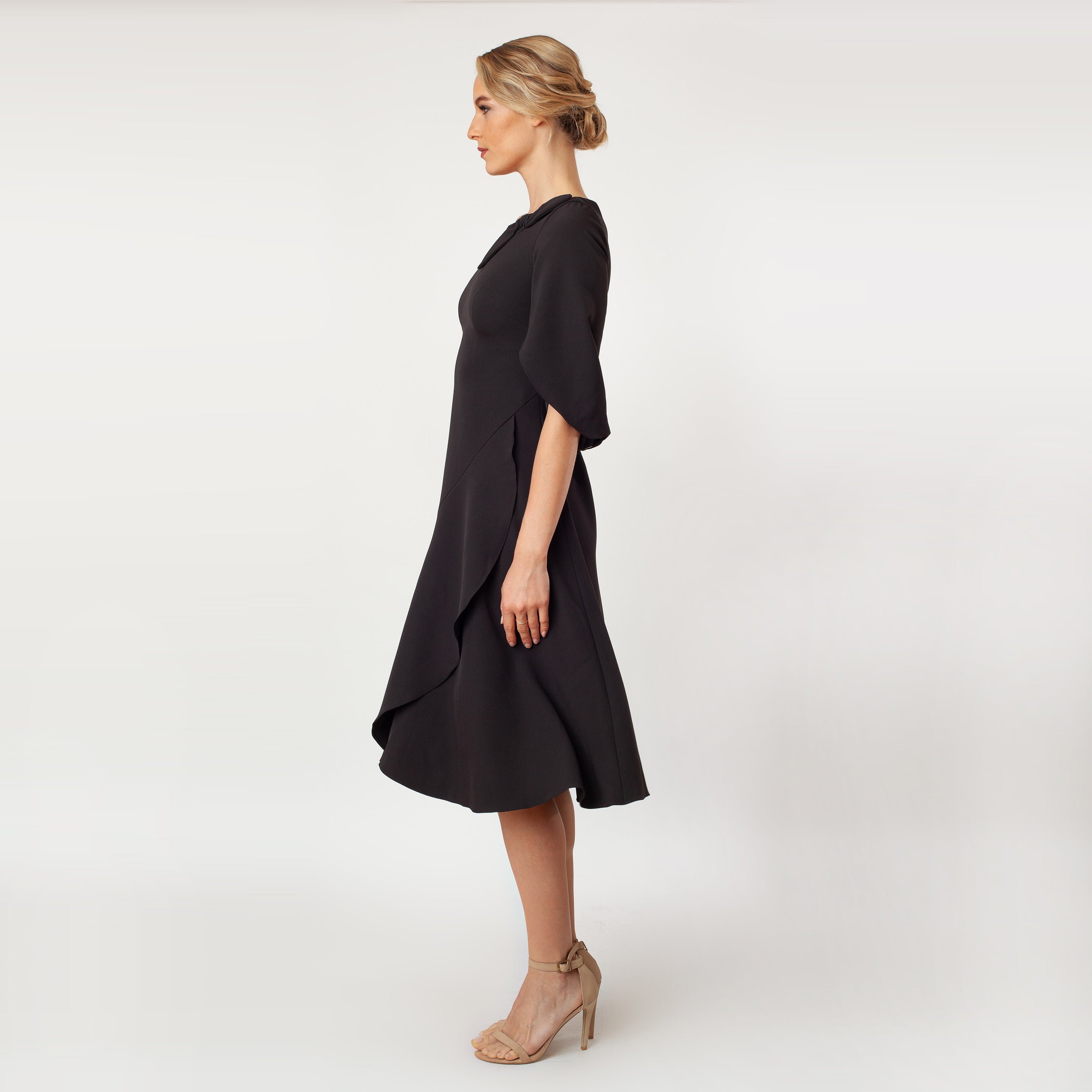 Tulip Sleeve T-length Fit & Flare Dress Tulip Sleeve T-length Fit & Flare Dress