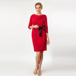 CN7147-Contrast Side Tie Sheath - Cenia New York