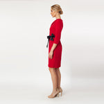 CN7147-Contrast Side Tie Sheath - Cenia New York