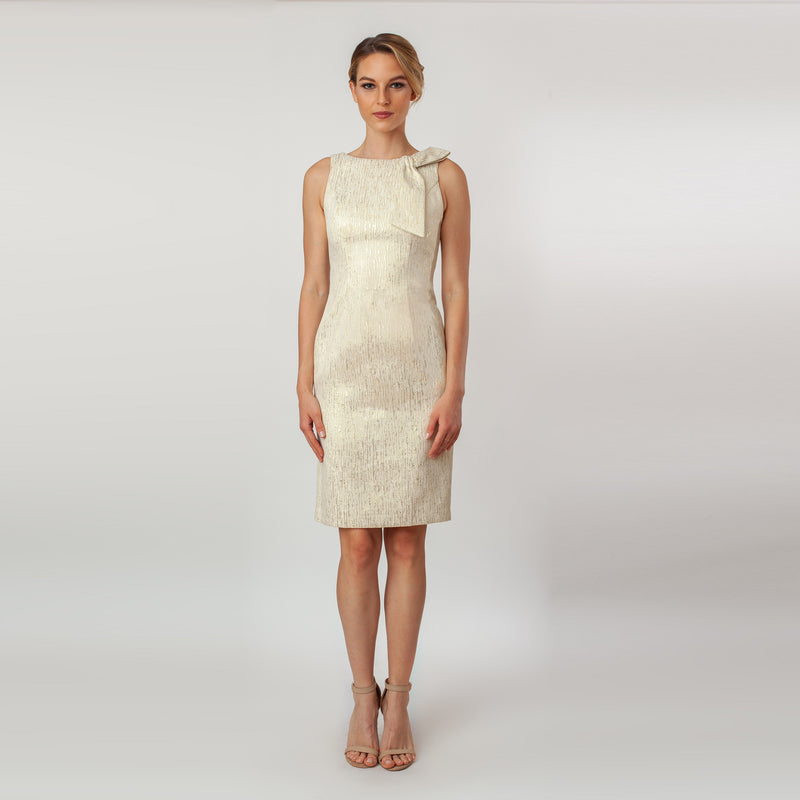 CN7173_Boat Neck Bow Sheath - Cenia New York