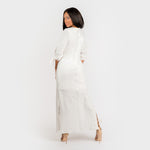 CN7181 Knoted Slv Side Slits Dress - Cenia New York