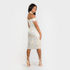 CN7186 Asymmetric Halter Off The Shoulder Sheath - Cenia New York