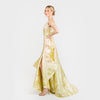 CN7188 Slvlss Side Bottom Flounce Gown - Cenia New York