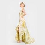 CN7188 Slvlss Side Bottom Flounce Gown - Cenia New York
