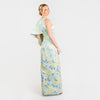 CN7193 Side Ruffle Long Dress - Cenia New York