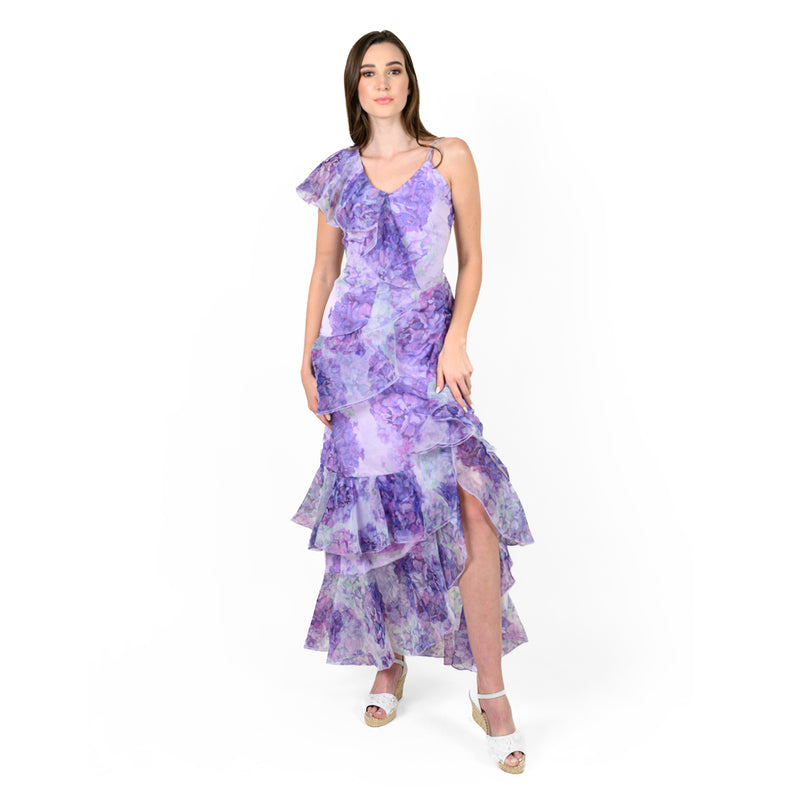 Asymmetric Ruffled Maxi - Cenia New York