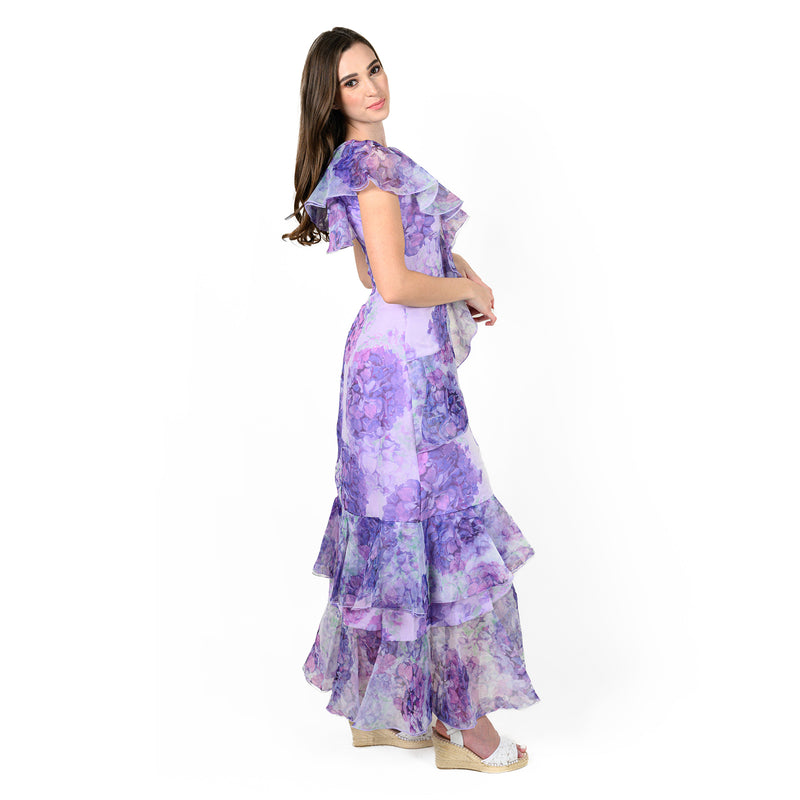 Asymmetric Ruffled Maxi - Cenia New York
