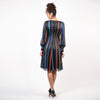 Pleated V-Neck A-line Midi - Cenia New York