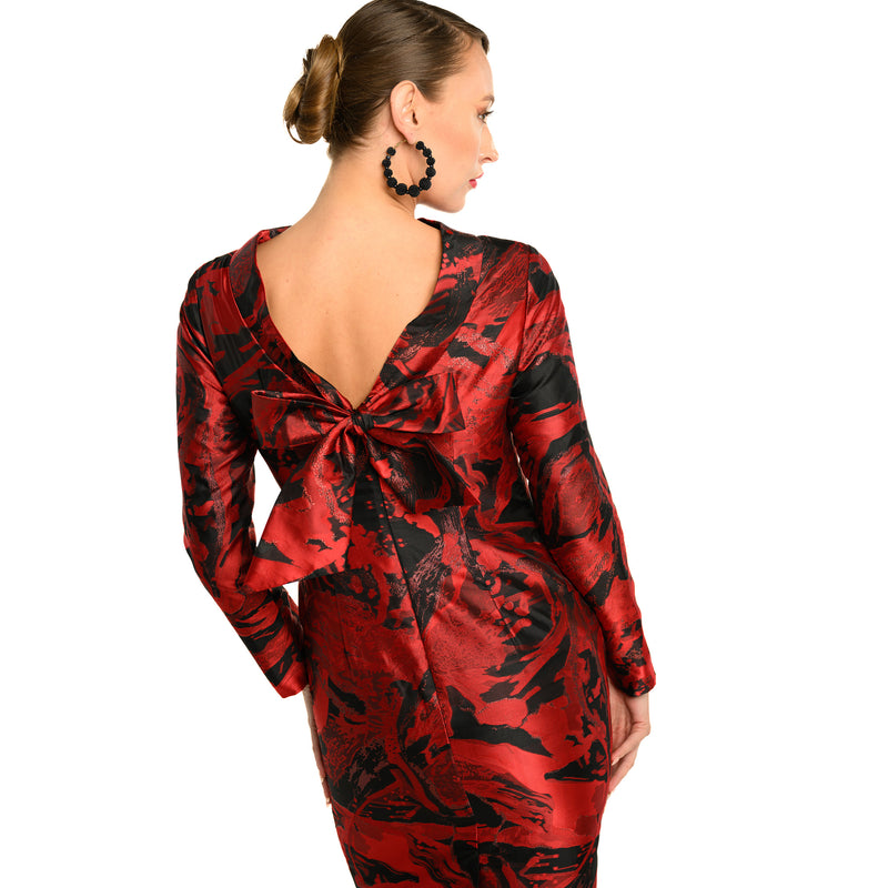 Stand NK Back Tie Sheath - Cenia New York