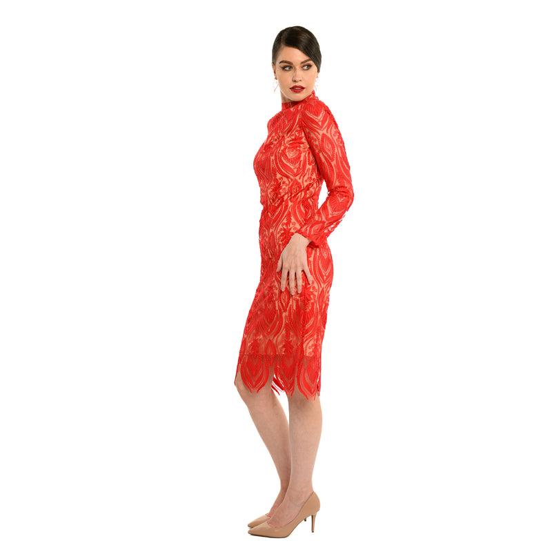 Mock Neck Long Sleeve	Sheath - Cenia New York