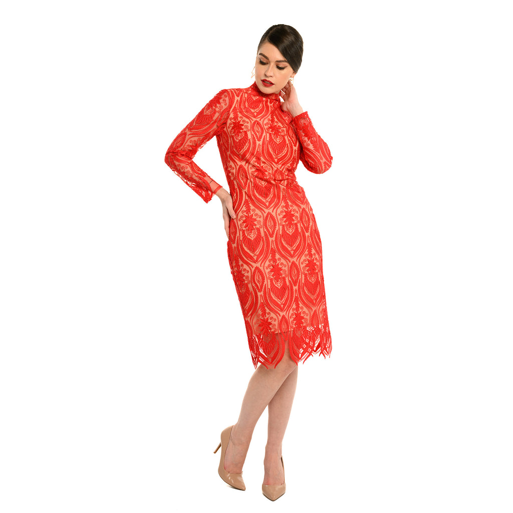 Mock Neck Long Sleeve	Sheath - Cenia New York