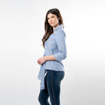 Asymmetric Hem Wrap Shirt - Ceniajeans