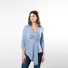 Asymmetric Hem Wrap Shirt - Ceniajeans