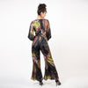 Shirred Leg Surplice Jumpsuit - Cenia New York