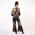 Shirred Leg Surplice Jumpsuit - Cenia New York