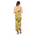 Ruffle Front Halter Dress - Cenia New York