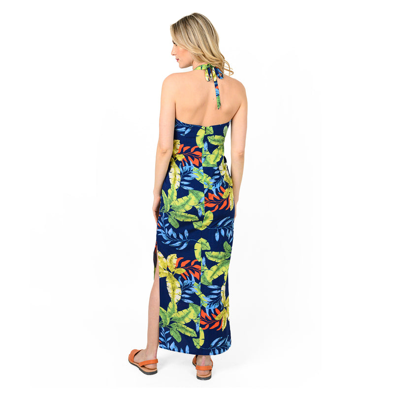 Ruffle Front Halter Dress - Cenia New York