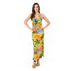 Ruffle Front Halter Dress - Cenia New York