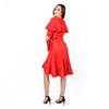 Ruffled Shoulder Wrap Dress - Pre/order - Cenia New York