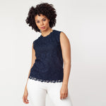 Sleeveless Mix-Media Blouse - Ceniajeans