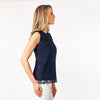 Sleeveless Mix-Media Blouse - Ceniajeans